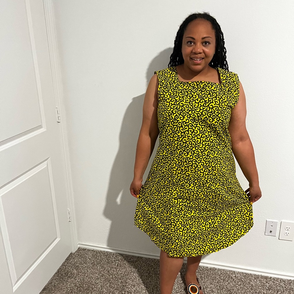 Beautiful yellow African print dress